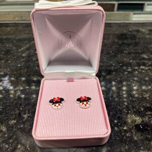 Disney Minnie Mouse Earrings - Black and Red